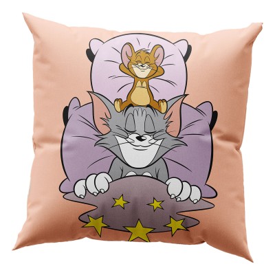 Μαξιλάρι με γέμιση Art 6194 Tom and Jerry 40x40 Εμπριμέ Beauty Home