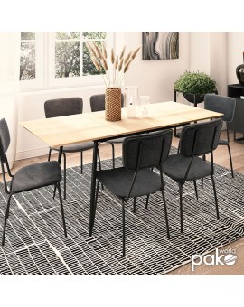 Τραπέζι Shazam pakoworld MDF επεκτεινόμενο χρώμα sonoma 120-160x80x76εκ