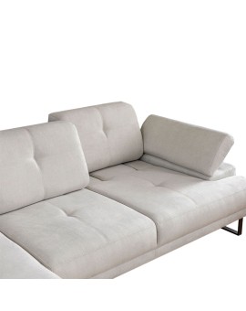 Γωνιακός καναπές με δεξιά γωνία PWF-0586 pakoworld ύφασμα μπεζ 314x174x83εκ