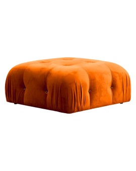 Πολυμορφικός καναπές Divine 2 βελουτέ σε χρώμα πορτοκαλί 288/190x75εκ