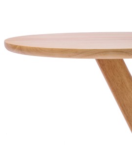 Βοηθητικό τραπέζι σαλονιού Larkin pakoworld φυσικό 50x50εκ