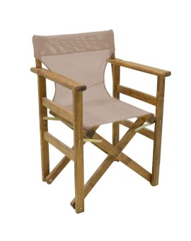Καρέκλα-πολυθρόνα σκηνοθέτη Retto pakoworld μασίφ ξύλο οξιάς καρυδί-πανί taype