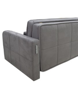Καναπές κρεβάτι 2 θέσιος Diamont pakoworld ύφασμα γκρι 169x105x85εκ