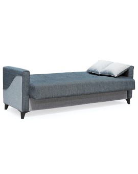 Kαναπές-κρεβάτι Isadora pakoworld 3θέσιος ύφασμα ανθρακί-γκρι 210x75x80εκ