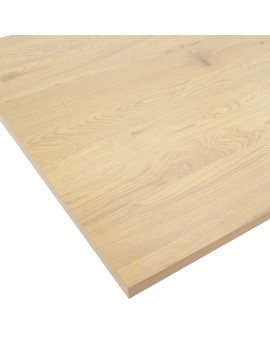 Τραπέζι Alarick pakoworld φυσικό-πόδι λευκό 160x90x76εκ