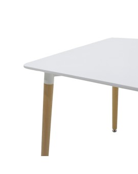 Τραπέζι Natali pakoworld επιφάνεια MDF λευκό 80x80x75εκ