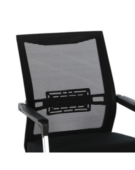 Καρέκλα γραφείου επισκέπτη Chromatic pakoworld μέταλλο-mesh μαύρο
