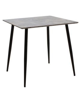 Τραπέζι Cuba pakoworld MDF γκρι cement-μαύρο 70x70x75εκ