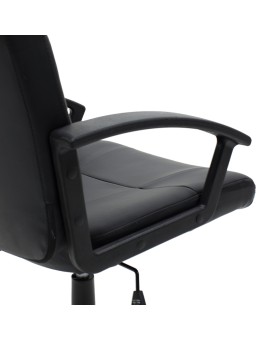 Καρέκλα γραφείου εργασίας LENNON pakoworld τεχνόδερμα μαύρο