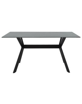 Τραπέζι Olivet pakoworld sintered stone μαύρο μαρμάρου-μαύρο 150x90x75εκ