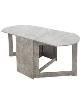 Τραπέζι Nadine pakoworld πολυμορφικό-επεκτεινόμενο χρώμα γκρι antique 160x80x76.5εκ