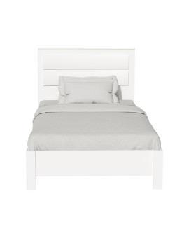Κρεβάτι μονό OLYMPUS pakoworld σε χρώμα λευκό 100x200εκ
