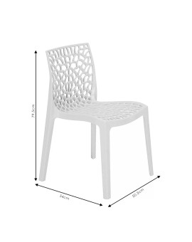 Καρέκλα Hush pakoworld με UV protection PP μαύρο 50.5x54x79.5εκ.