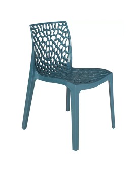 Καρέκλα Hush pakoworld με UV protection PP μπλε 50.5x54x79.5εκ.