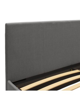 Κρεβάτι Norse pakoworld διπλό ύφασμα ανθρακί ματ με αποθηκευτικό χώρο 160x200εκ