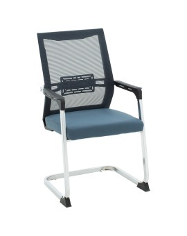 Καρέκλα γραφείου επισκέπτη Chromatic pakoworld μέταλλο-mesh γκρι-μπλε