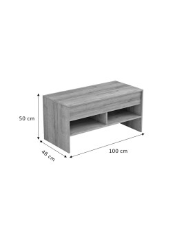 Τραπέζι σαλονιού Law pakoworld πολυμορφικό φυσικό 100x48x50εκ