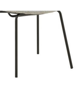 Καρέκλα Pietro pakoworld γκρι ύφασμα-πόδι μαύρο μέταλλο 50x53x83εκ