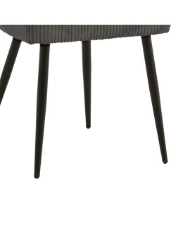Καρέκλα Mattia pakoworld ανθρακί ύφασμα-πόδι μαύρο μέταλλο 55x53x80εκ