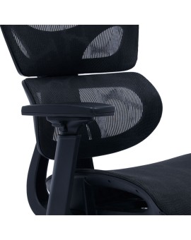 Καρέκλα γραφείου διευθυντή με υποπόδιο Thelonius pakoworld mesh μαύρο