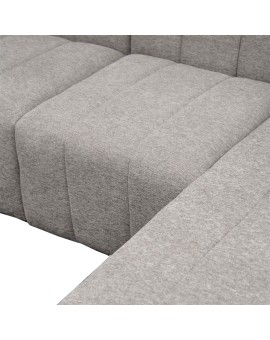Γωνιακός καναπές Beyza pakoworld αριστερή γωνία ανοιχτό γκρι ύφασμα 299x160x73εκ