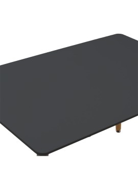 Τραπέζι Natali pakoworld MDF μαύρο-πόδια φυσικό 120x80x76εκ