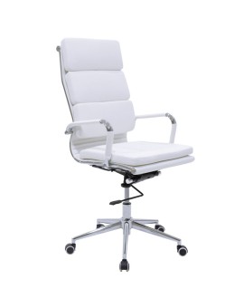 Καρέκλα γραφείου διευθυντή Tokyo pakoworld λευκό pu 55.5x52x108εκ