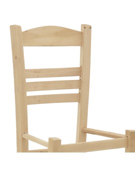 Καρέκλα καφενείου επιλοχία Ronson pakoworld άβαφο ξύλο 42x40x89εκ