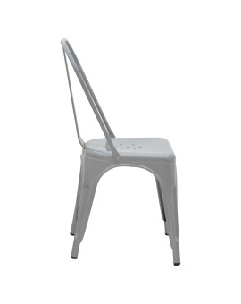 Καρέκλα Utopia pakoworld μέταλλο γκρι 44x44x85εκ