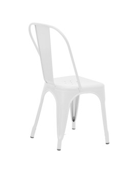 Καρέκλα Utopia pakoworld λευκό μέταλλο 44x44x85εκ