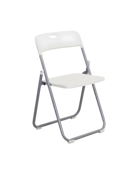 Καρέκλα πτυσσόμενη Daxton pakoworld PP λευκό-ασημί 49x46.5x73.5εκ
