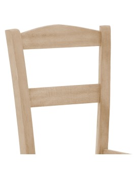 Καρέκλα καφενείου επιλοχία Syros pakoworld άβαφο ξύλο 42x40x89εκ