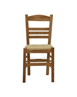 Καρέκλα καφενείου με ψάθα Ronson-Charchie pakoworld καρυδί ξύλο 42x40x89εκ