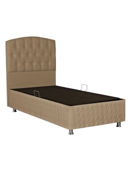 Κρεβάτι Lanse pakoworld μονό με αποθηκευτικό χώρο φυσικό 120x200εκ