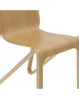 Καρέκλα Artur pakoworld φυσικό δρυς ξύλο 45x55x79εκ