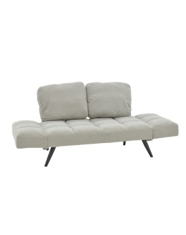 Καναπές - κρεβάτι 3θέσιος Jackie pakoworld μπουκλέ γκρι-μέταλλο μαύρο 190x80x74εκ