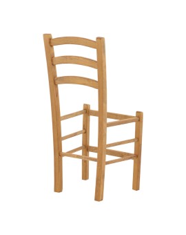 Καρέκλα καφενείου Marf pakoworld μασίφ ξύλο οξιάς λούστρο καρυδί 41x42x92εκ