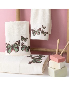 Πετσέτες Σετ 2ΤΜΧ Butterfly 50 x 90 / 30 x 50 cm