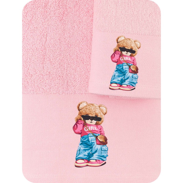 Πετσέτες Σετ 2ΤΜΧ Teddy Girl 70 x 120 / 30 x 50 cm