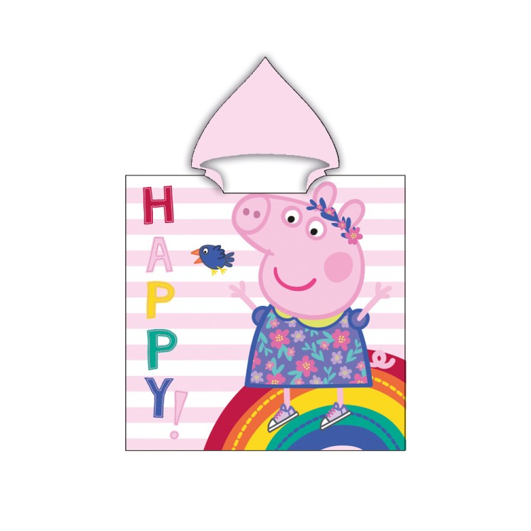 Παιδικό Πόντσο Microfiber Peppa Pig 55 x 110 cm