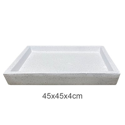 ΠΙΑΤΟ FIBER CLAY ΛΕΥΚΟ ΓΡΑΝΙΤΗ ΤΕΤΡΑΓΩΝΟ ΓΙΑ ΚΑΣΠΩ - 45x45x4cm 5/ΚΙΒ