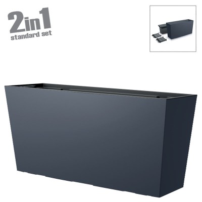 ΖΑΡΝΤΙΝΙΕΡΑ (2 ΣΕ 1) ΠΛΑΣΤΙΚΗ ΑΝΘΡΑΚΙ URBI CASE M - 77x23.5x40.6cm 3/33KIB