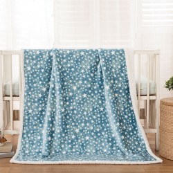 Κουβέρτα βρεφική 80x110 σε 3 χρώματα - Γαλάζιο