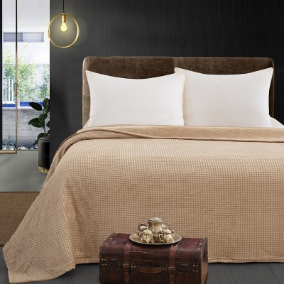 Κουβέρτα μονόχρωμη μονή Fleece Art 11550 160x220 Μπεζ Beauty Home