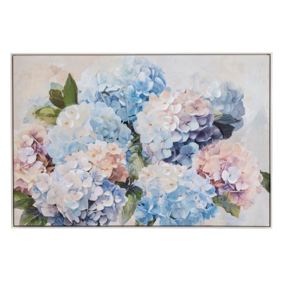 HYDRANGEA ΕΛΑΙΟΓΡΑΦΙΑ 120Χ80 ΕΚ ΜΕ ΑΣΗΜΙ ΚΟΡΝΙΖΑ ΣΕ ΤΥΠΩΜΕΝΟ ΚΑΜΒΑ