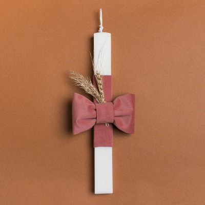 Beauty Home ΛΑΜΠΑΔΑ 33cm ΜΟΝΟΧΡΩΜΟΣ ΦΙΟΓΚΟΣ ΒΕΛΟΥΔΟ ΣΑΠΙΟ ΜΗΛΟ