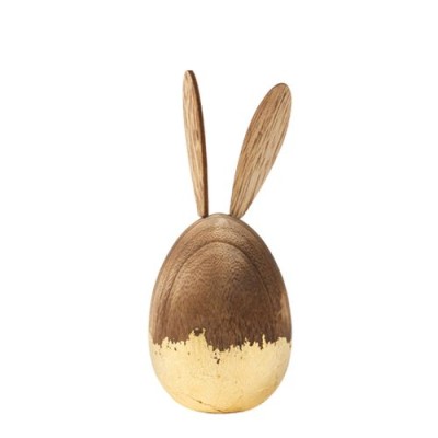 Beauty Home Διακοσμητικό Ξύλινο Αυγό Με Αυτιά 15 x 6,5 CM Beauty Home Διακοσμητικό Ξύλινο Αυγό Με Αυτιά 15 x 6,5 CM